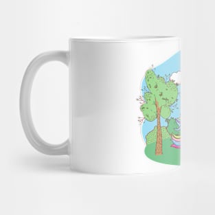 Cute Little Unicorn Standing In A Field Mug